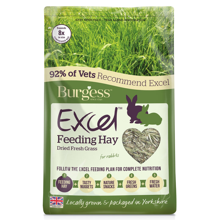 Burgess Excel Feeding Hay Dried Fresh Grass for Rabbits 1kg