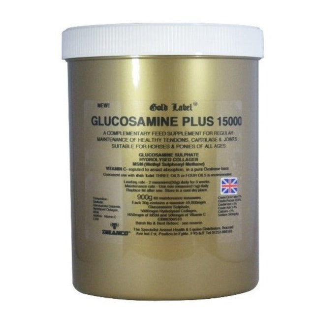 Gold Label Glucosamine Plus 15000 Horse and Pony Supplement 900g