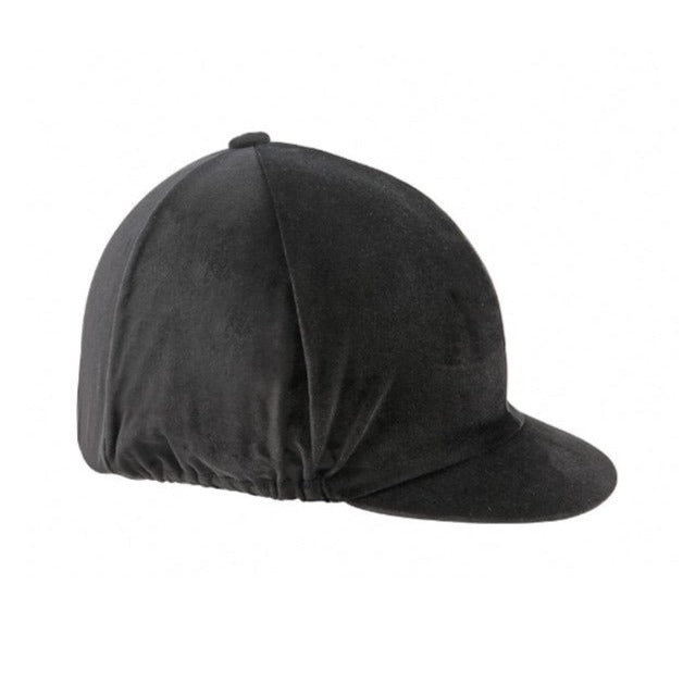 The Shires Velvet Skull Cap Riding Hat Cover in Black#Black