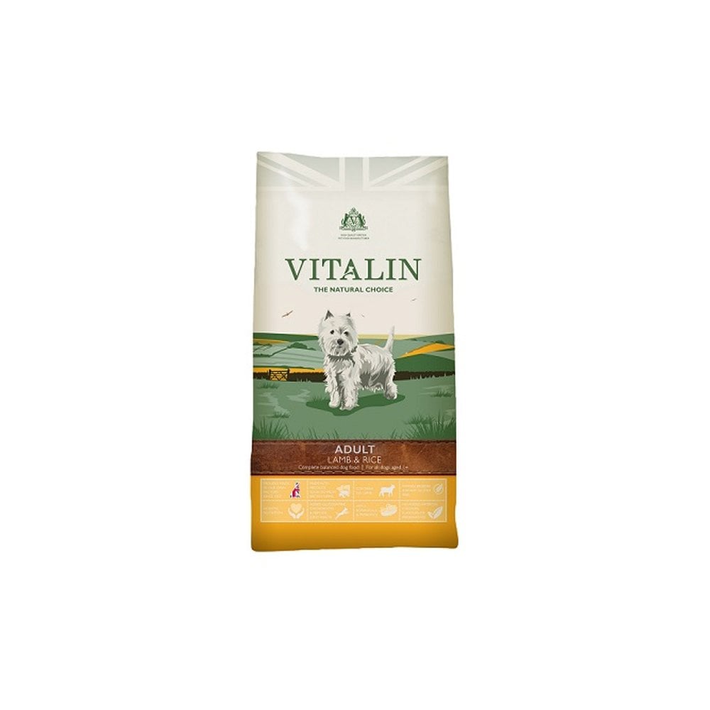 Vitalin Adult Wheat Gluten Free Lamb & Rice Dog Food 2kg