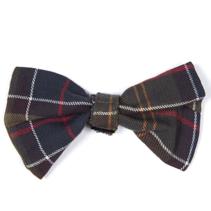 The Barbour Tartan Bow Tie for Dogs in Navy Check#Navy Check