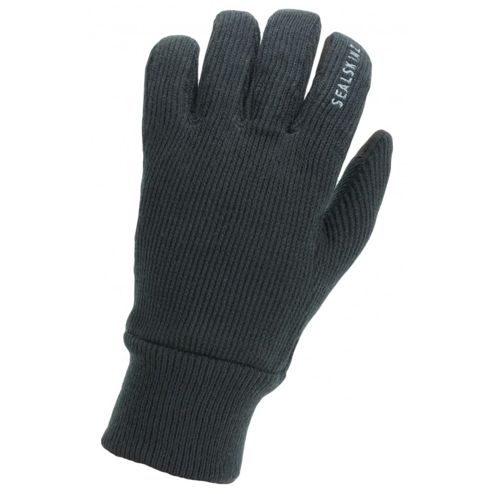 The Sealskinz Windproof All Weather Knitted Glove in Black#Black