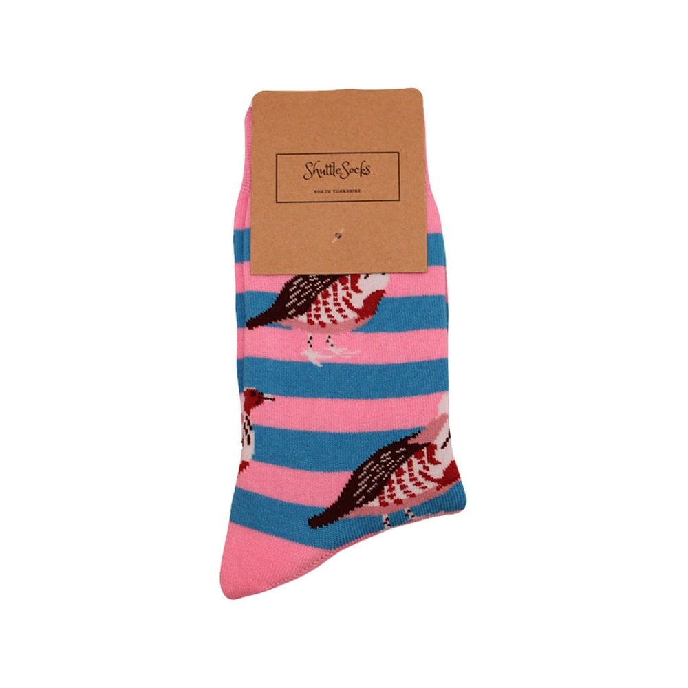 The Shuttle Socks Childrens Game Bird Socks in Pink/Blue Partridge#Pink/Blue Partridge