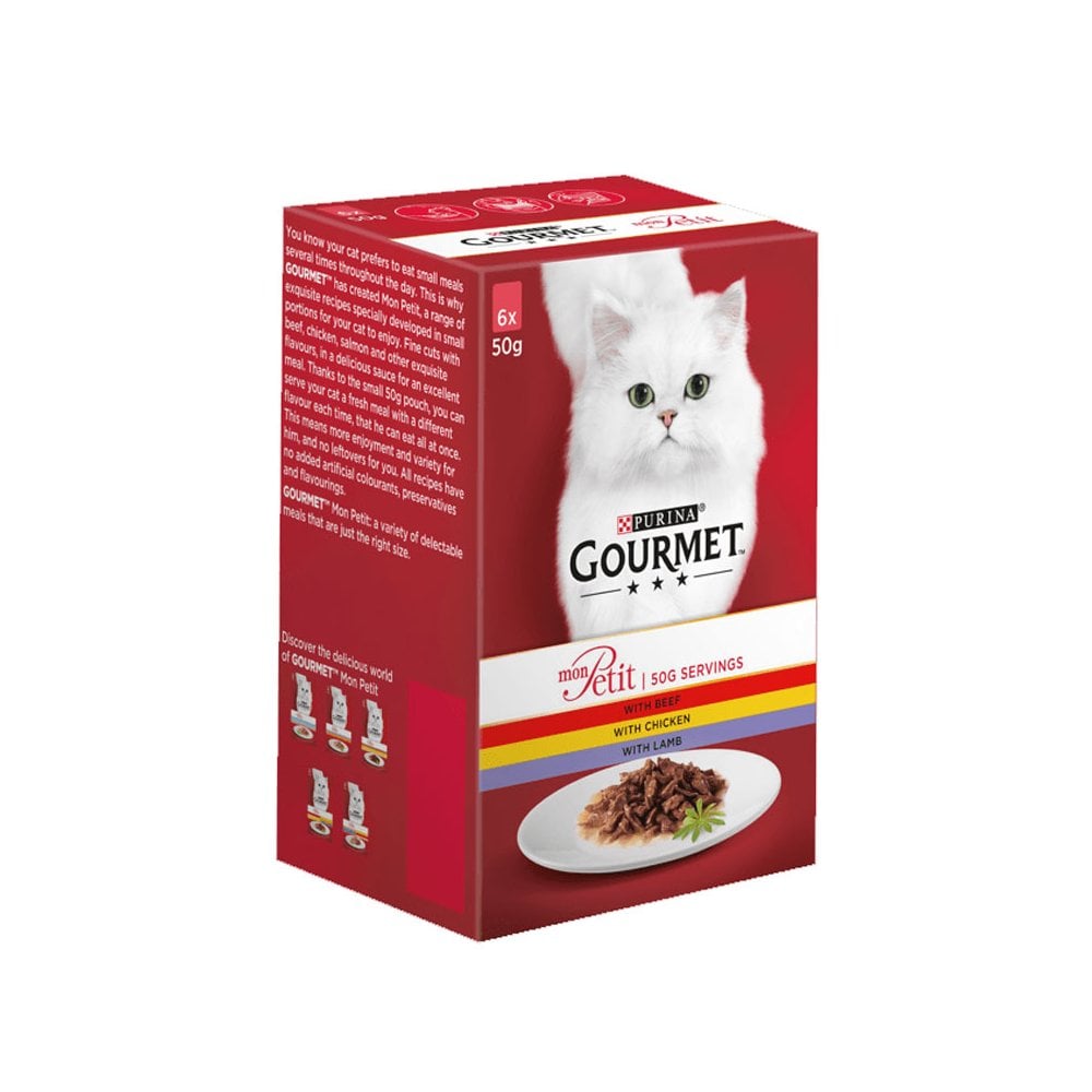 Gourmet Mon Petit Meat Selection Cat Food (6x50g Pouches) 6 x 50g