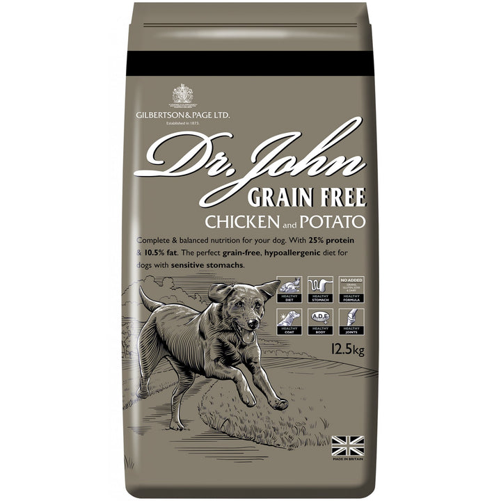 Dr John Grain Free Working Dog Food with Chicken & Potato 2kg