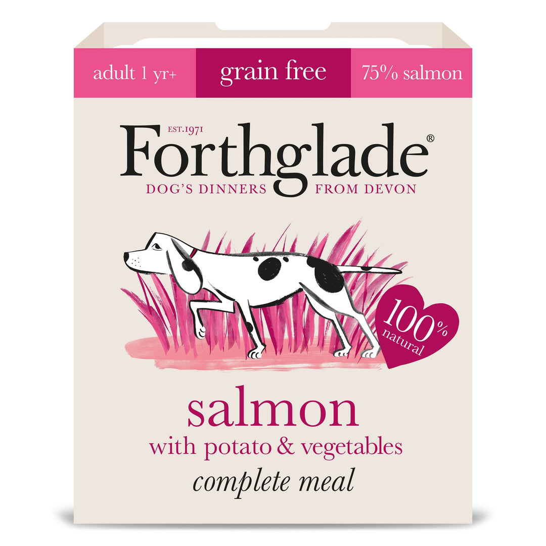 Forthglade Complete Grain Free Adult Dog Food with Salmon & Potato 395g