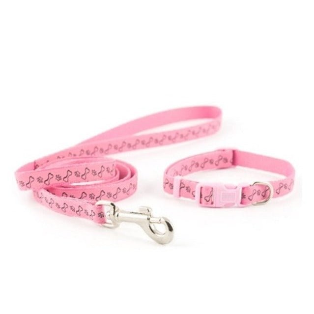 The Ancol Small Bite Dog Collar & Lead in Pink#Pink