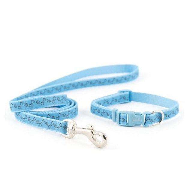 The Ancol Small Bite Dog Collar & Lead in Blue#Blue
