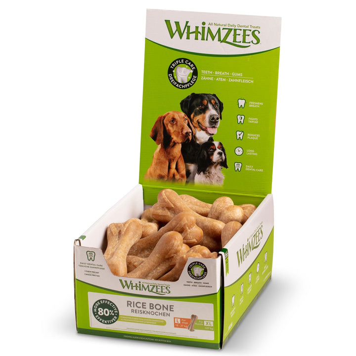 Whimzees Rice Bone Dental Dog Chew Treat