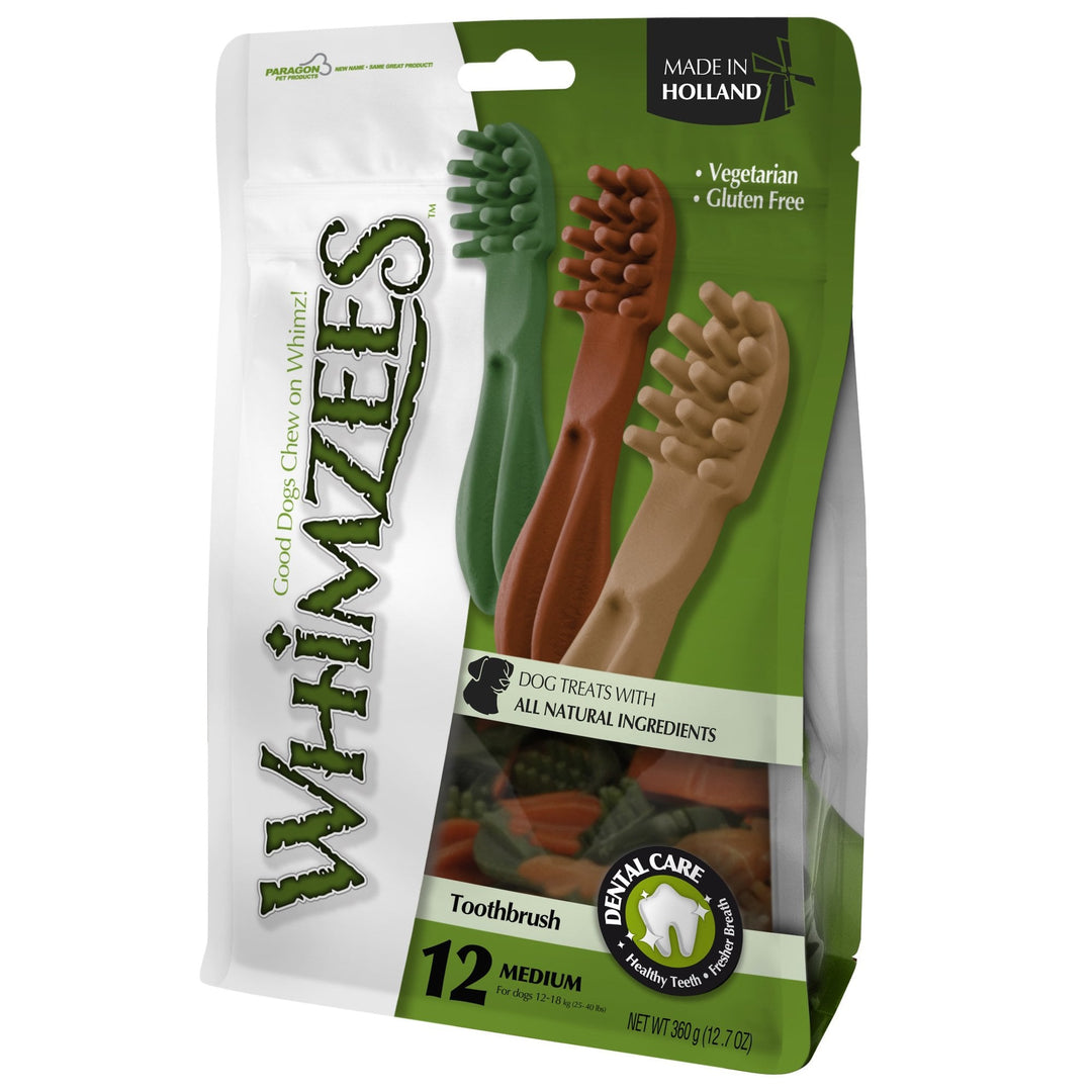 Whimzees Medium Toothbrush Treats for Dogs 