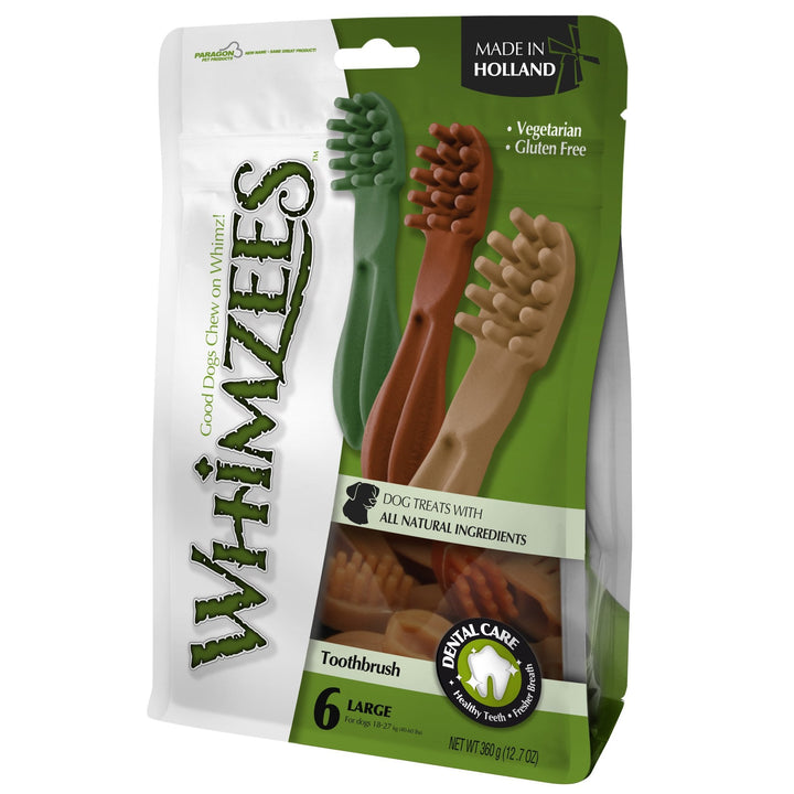 Whimzees Large Toothbrush Treats for Dogs