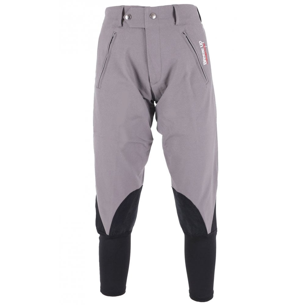The Breeze Up Unisex 3/4 Length Exercise Breeches in Grey#Grey