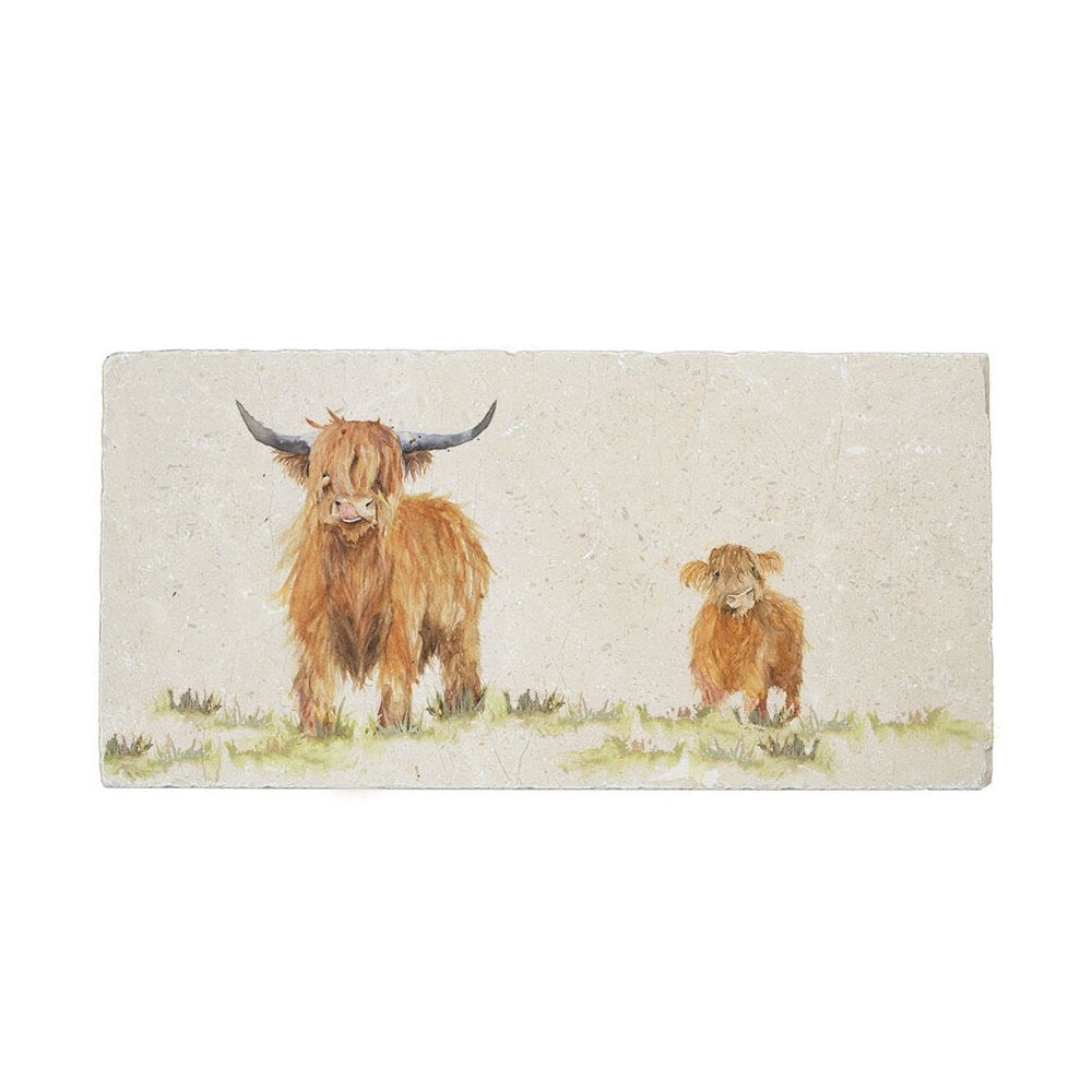 The Kate Of Kensington Highland Cow Marble Sharing Platter in Multi-Coloured#Multi-Coloured