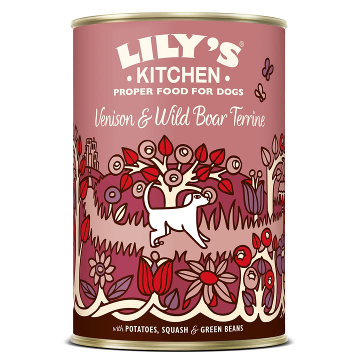 Lily's Kitchen Grain Free Venison & Wild Boar Terrine for Dogs 400g
