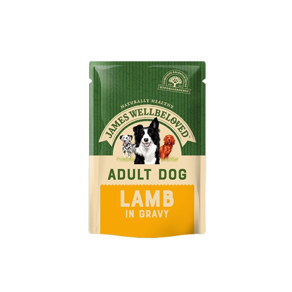 James Wellbeloved Adult Lamb in Gravy Wet Dog Food (10x150g Pouches)