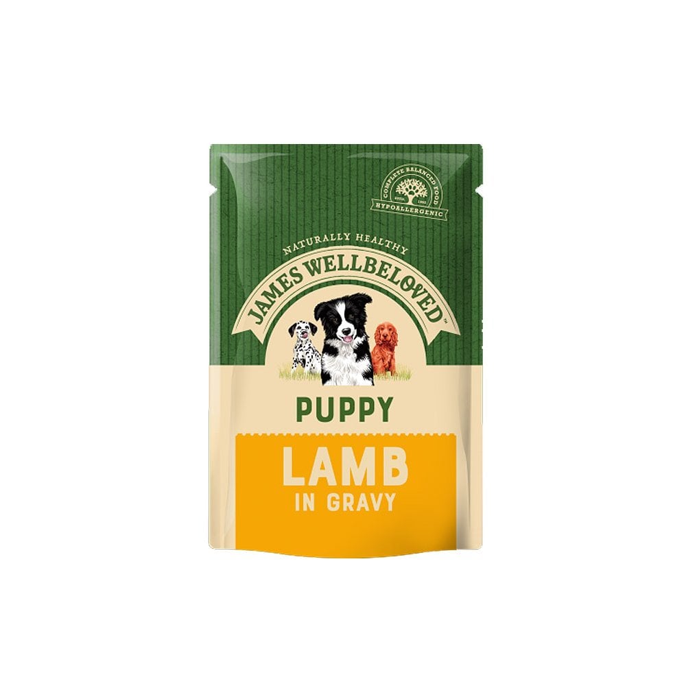 James Wellbeloved Puppy Lamb in Gravy Wet Dog Food (10x150g Pouches)