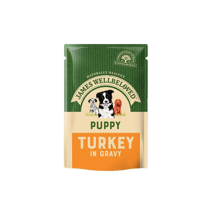 James Wellbeloved Puppy Turkey in Gravy Wet Dog Food (10x150g Pouches)