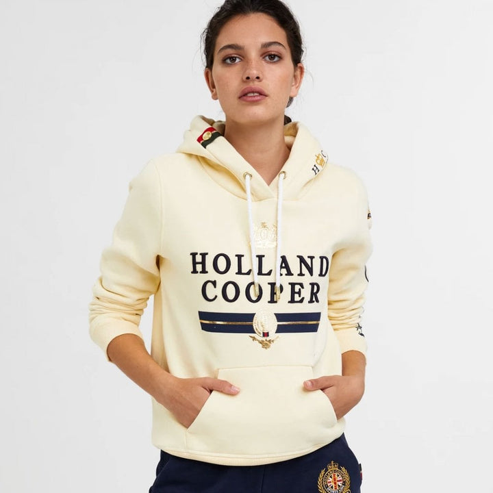 The Holland Cooper Ladies Classic Heritage Hoodie in Yellow#Yellow