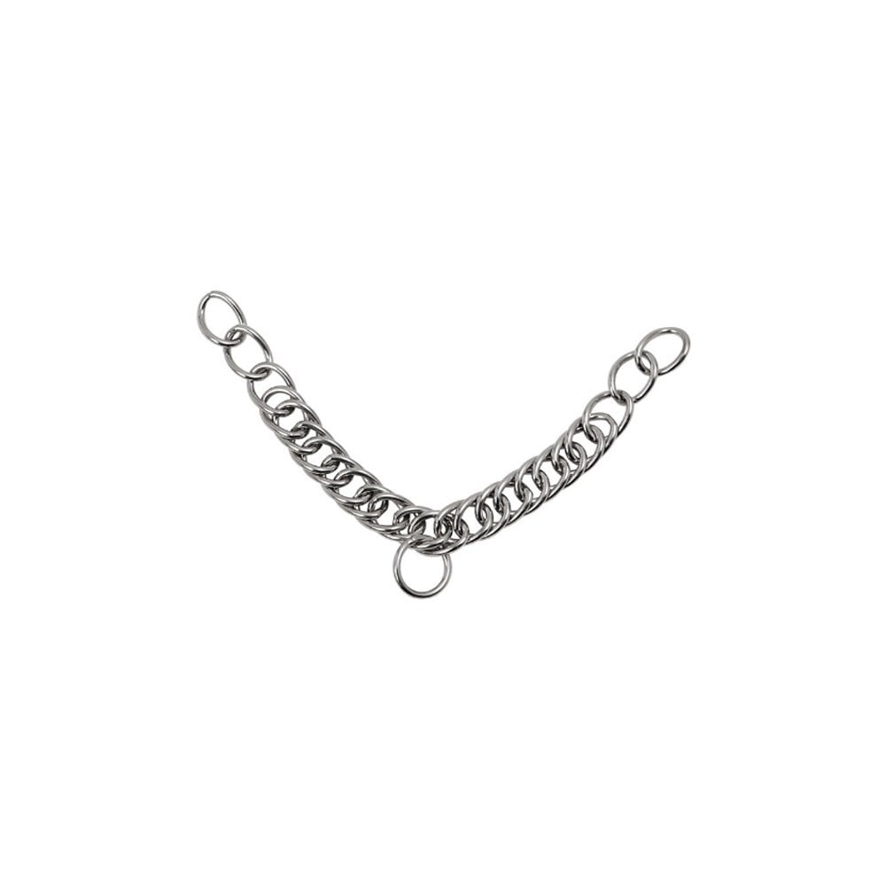 The Shires Double Link Curb Chain in Silver#Silver