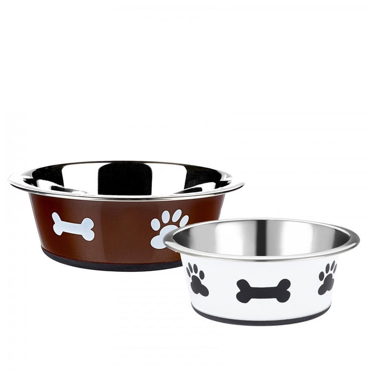 Classic Posh Paws Stainless Steel Neutral Pet Dish 900ml