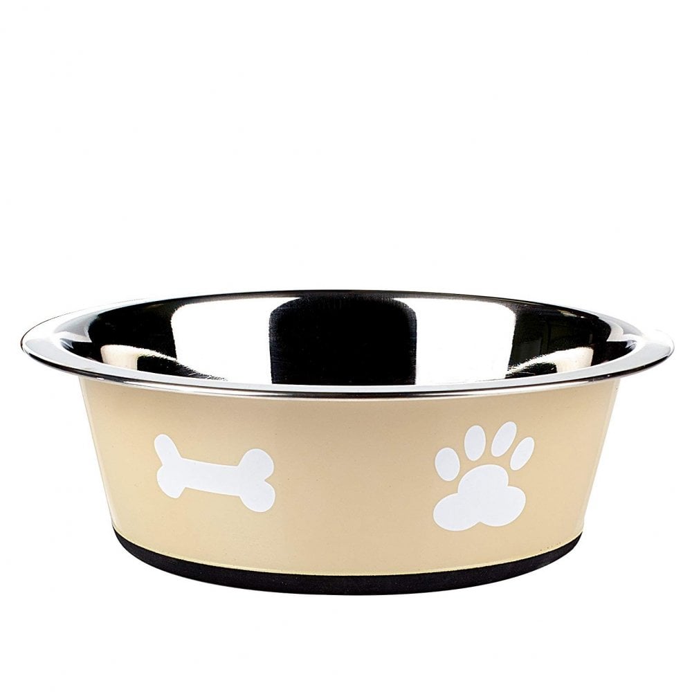 Classic Posh Paws Stainless Steel Neutral Pet Dish