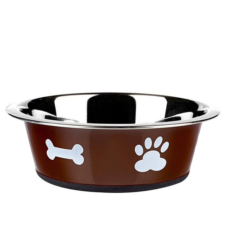 Classic Posh Paws Stainless Steel Neutral Pet Dish