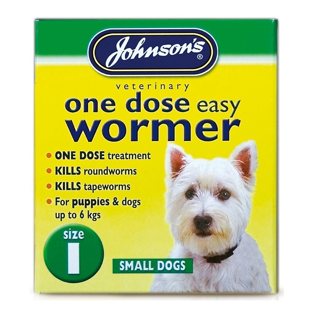 Johnsons One Dose Easy Wormer Dogs- Size 1 3 Pack