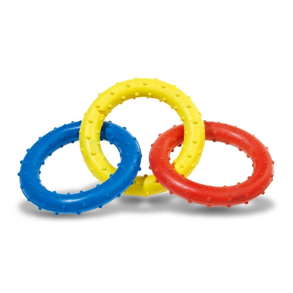 The Classic Triple Ring Rubber Tug in Multi-Coloured#Multi-Coloured