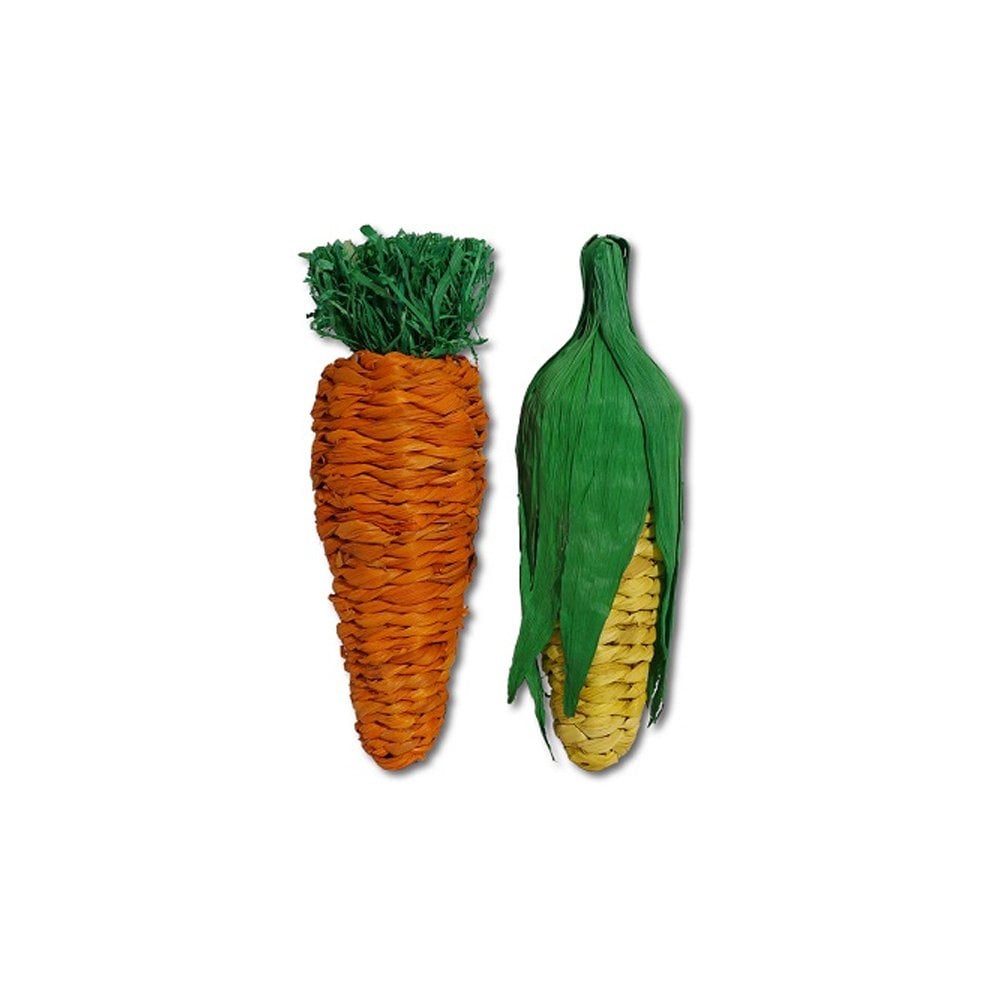 Rosewood Boredom Breaker Jumbo Play Toys For Small Animals Veg Carrot & Corn
