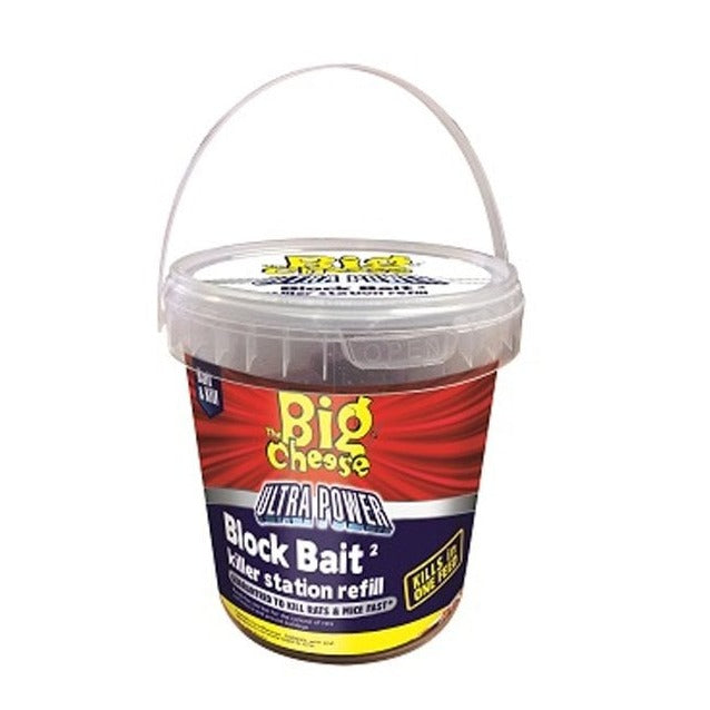Big Cheese Ultra Power Block Bait2 Refills Mouse and Rat Poison 15x20g 15 x 20g