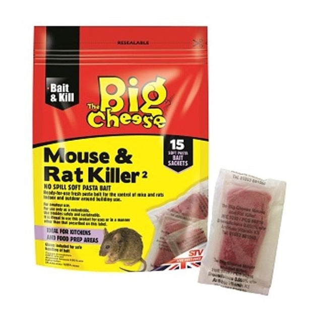 Big Cheese Mouse & Rat Killer2 Pasta Bait Sachets