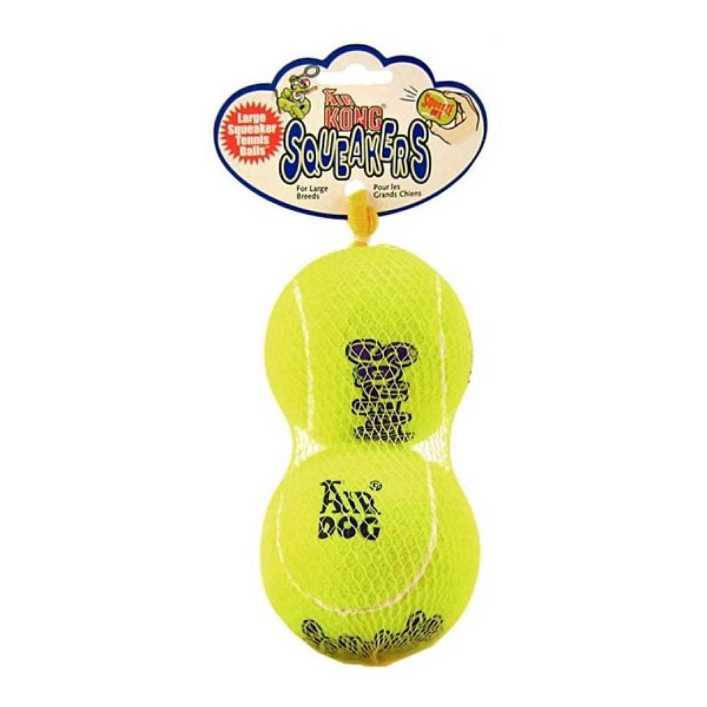 Air Kong Squeaker Tennis Ball For Large Dogs x 2