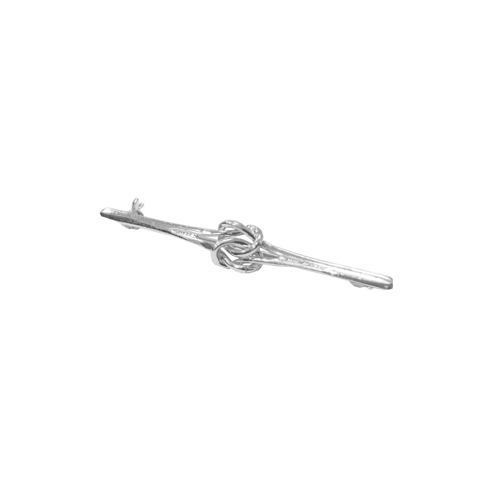 The Equetech Knot Stock Pin in Silver#Silver