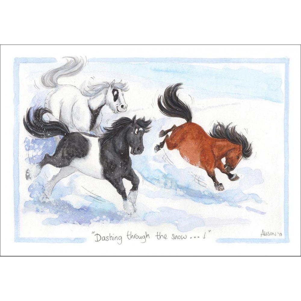 Splimple "Dashing Through The Snow" Greetings Card