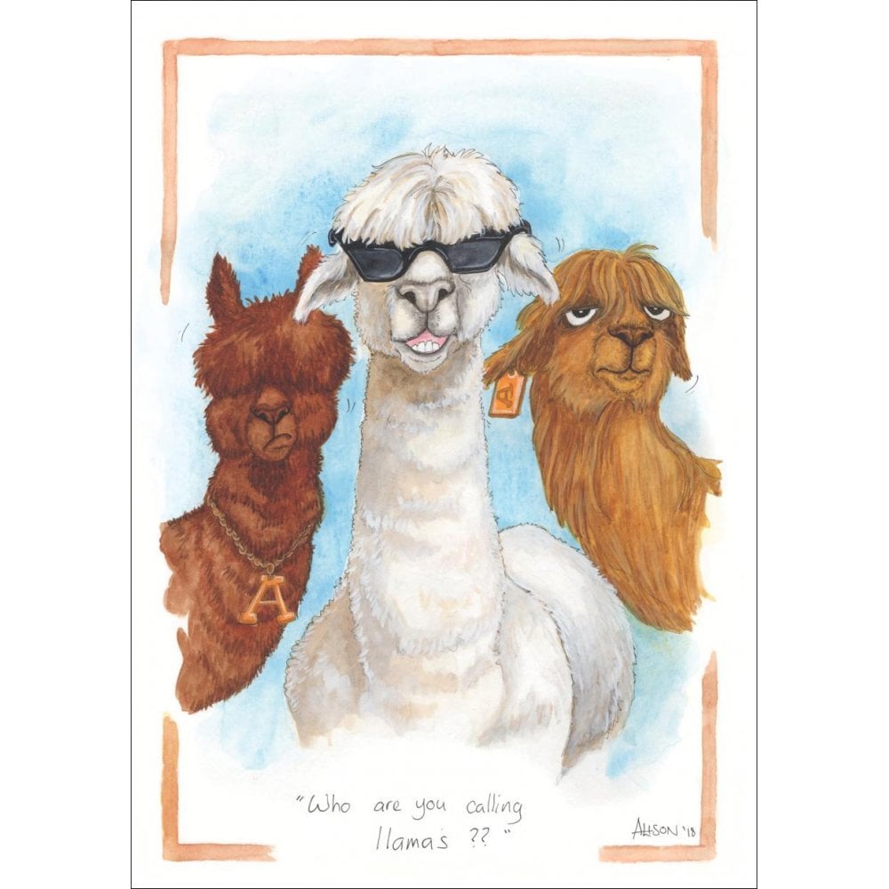 Splimple "Who You Calling Llama's?" Greetings Card