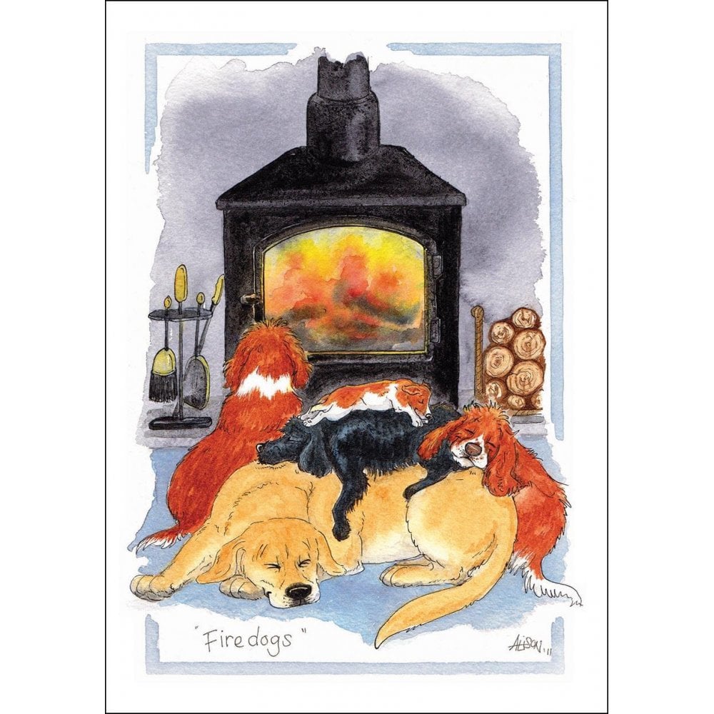 Splimple "Firedogs" Greetings Card