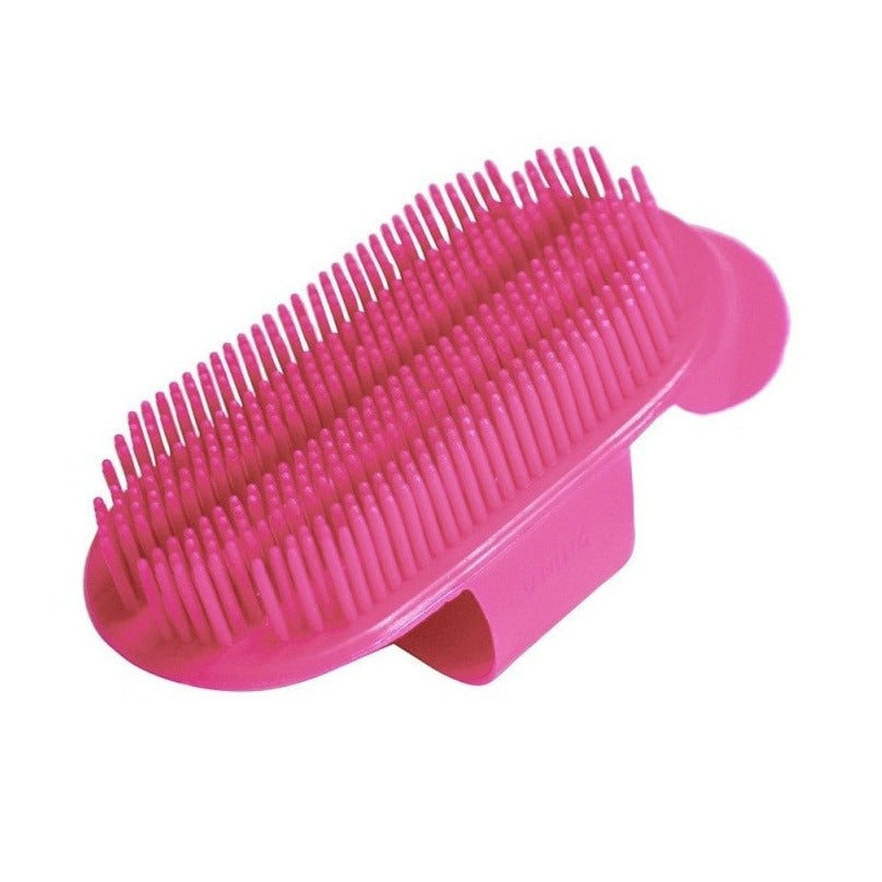 The Roma Plastic Sarvis Curry Comb For Horses and Ponies in Pink#Pink