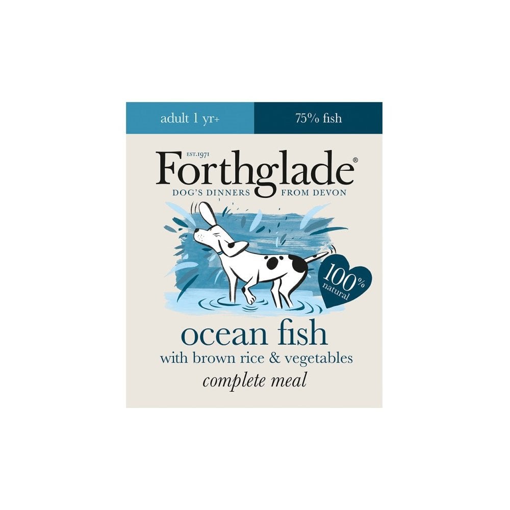 Forthglade Complete Ocean Fish Brown Rice & Veg Wet Dog Food 395g