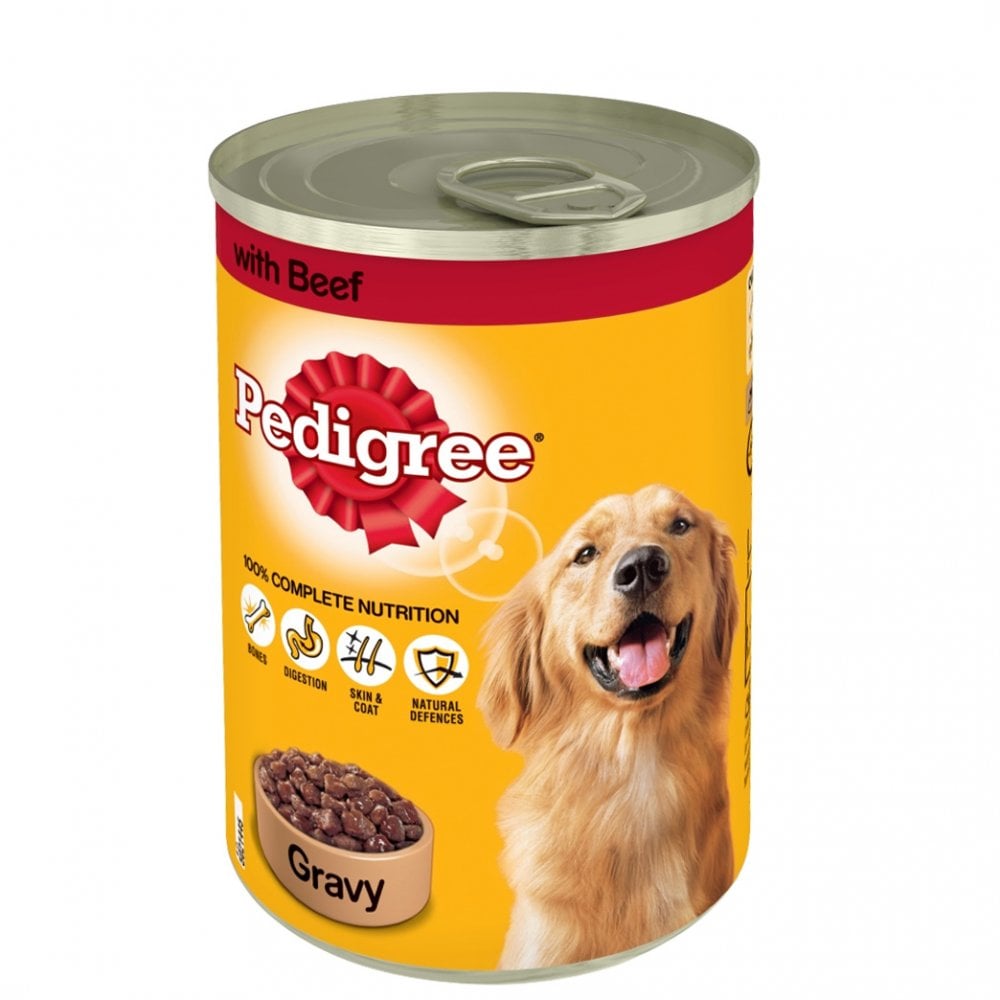 Pedigree Beef Chunks in Gravy for Dogs (12x400g Tins)
