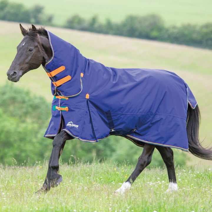 Shires Highlander 100g Combo Turnout Rug#Navy