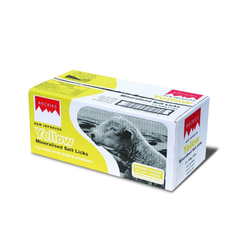 Rockies Yellow Twin Pack Mineral Lick for Livestock 20kg