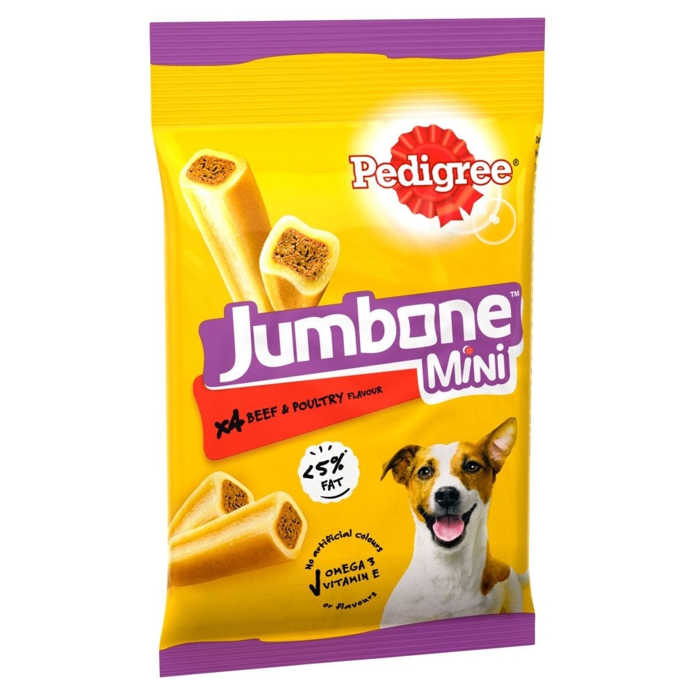 Pedigree Jumbone Mini Dog Chew Treats with Beef & Poultry 160g