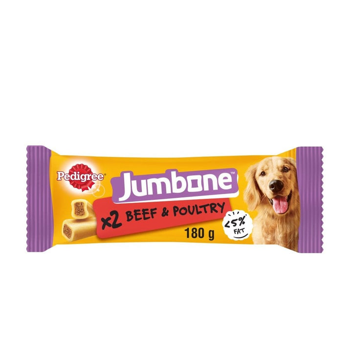 Pedigree Jumbone Medium Dog Chew Treats with Beef & Poultry 180g