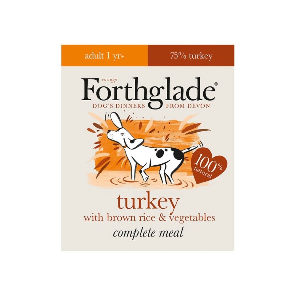 Forthglade Complete Turkey, Brown Rice & Veg Wet Dog Food 395g