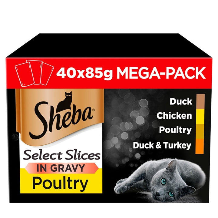 Sheba Select Slices Poultry Collection in Gravy Cat Food Mega Pack