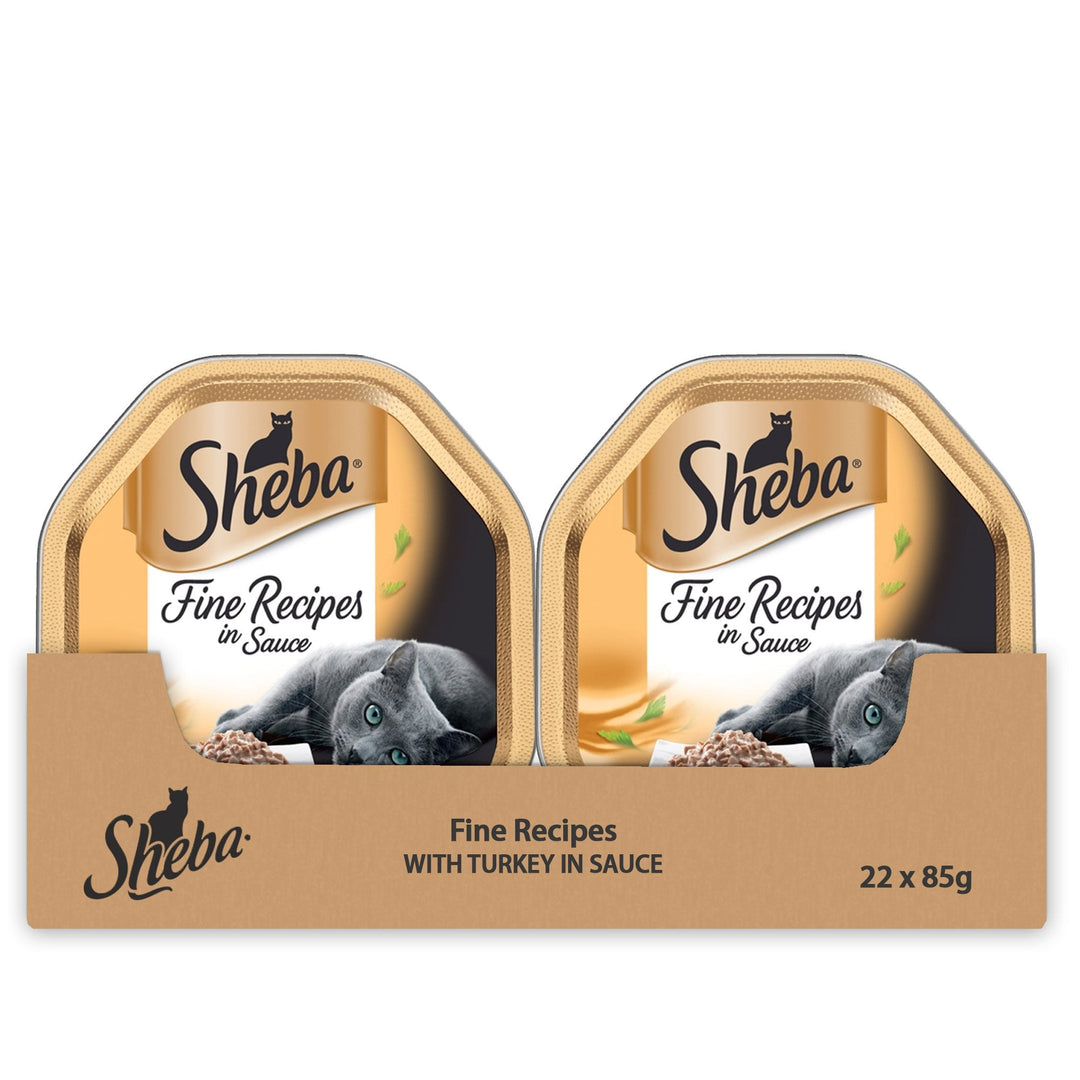 Sheba Fine Recipes Cat Food with Turkey in Sauce Multipack 22 x 85g