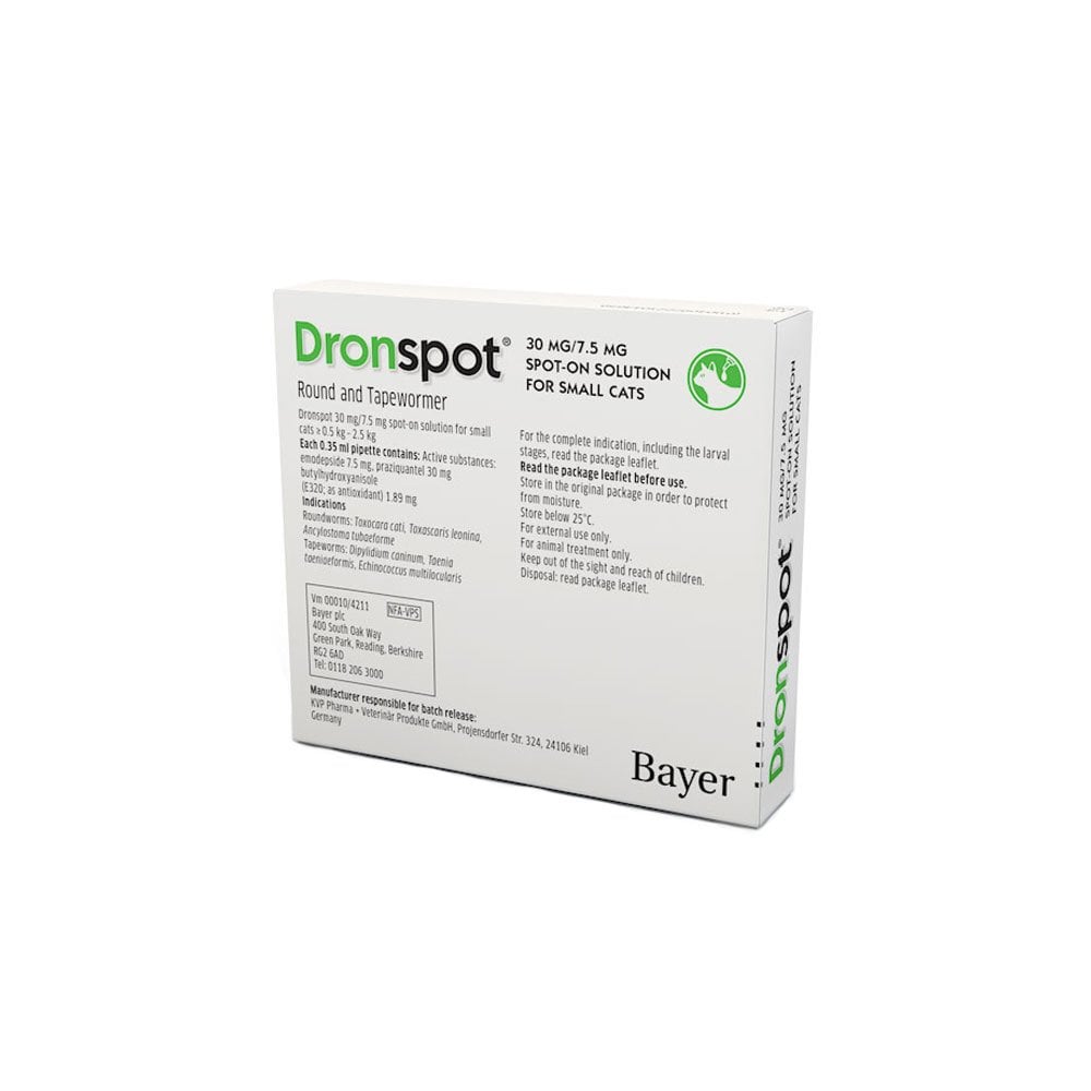 Dronspot Spot On Wormer Small Cat 2 Pack
