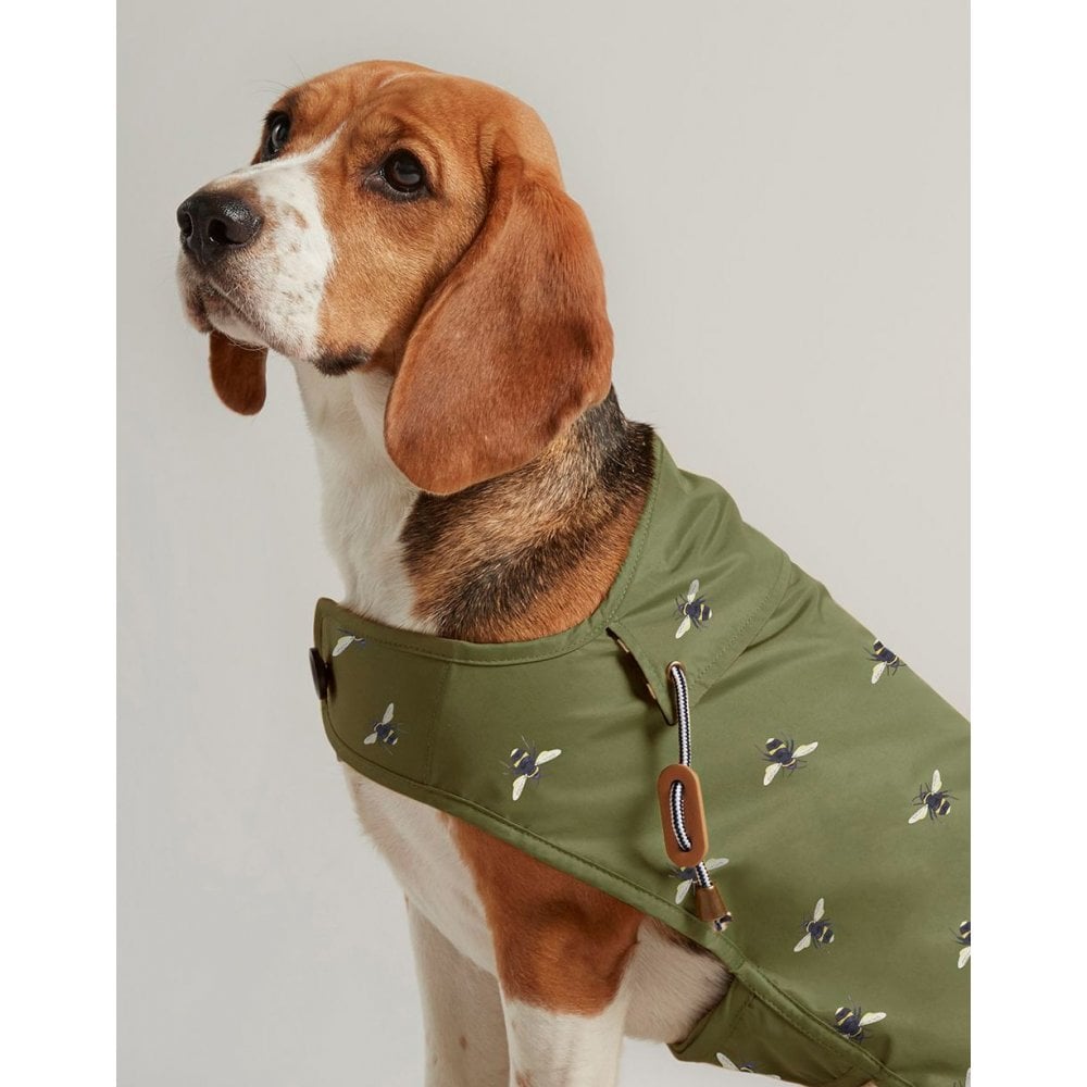 Joules Water Resistant Bumble Bee Print Dog Coat