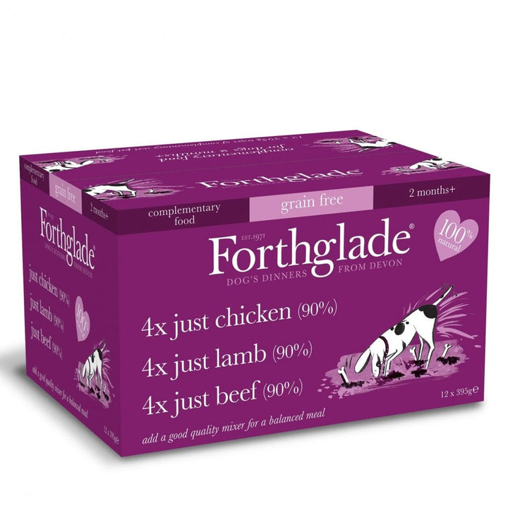 Forthglade Just Natural Grain Free Dog Food Multipack 12 Pack