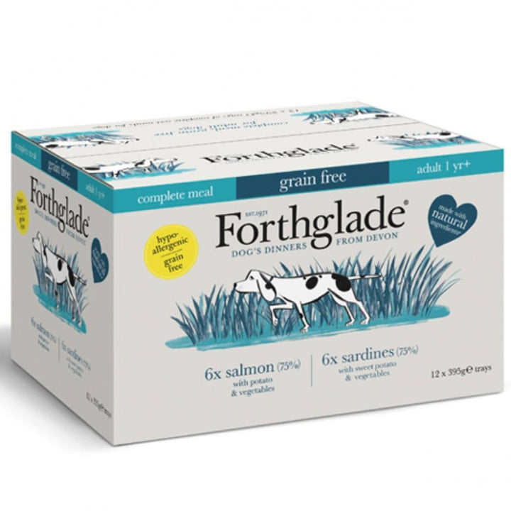 Forthglade Grain Free Fisherman's Selection Adult Dog Food Variety Pack 12 x 395g